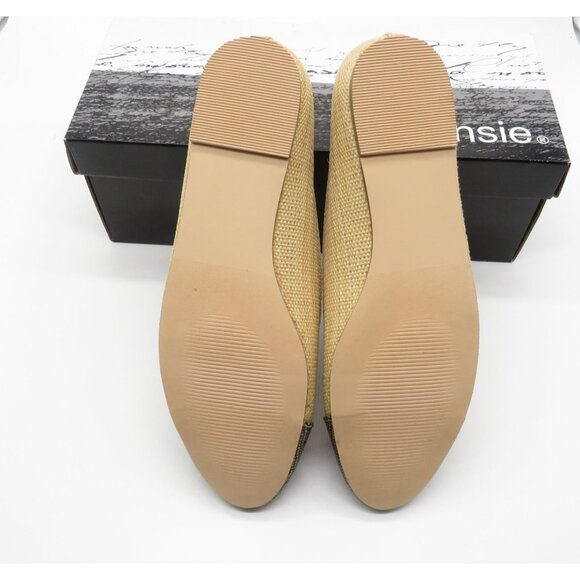 Kensie Women's Woven Flats Beige Brown Cap Toe Slip-On Casual Shoes Size 6.5 NEW - Picture 8 of 8